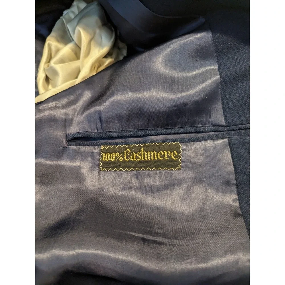 Mens Vintage Saks Fifth Avenue Wool Cashmere Blazer‎ Size 42 Project Coat